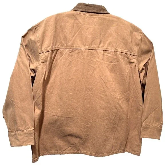 Levi Strauss Utility Shirt Jacket Canvas Snap Up Signature Collection Tan XL NWT - Picture 3 of 16